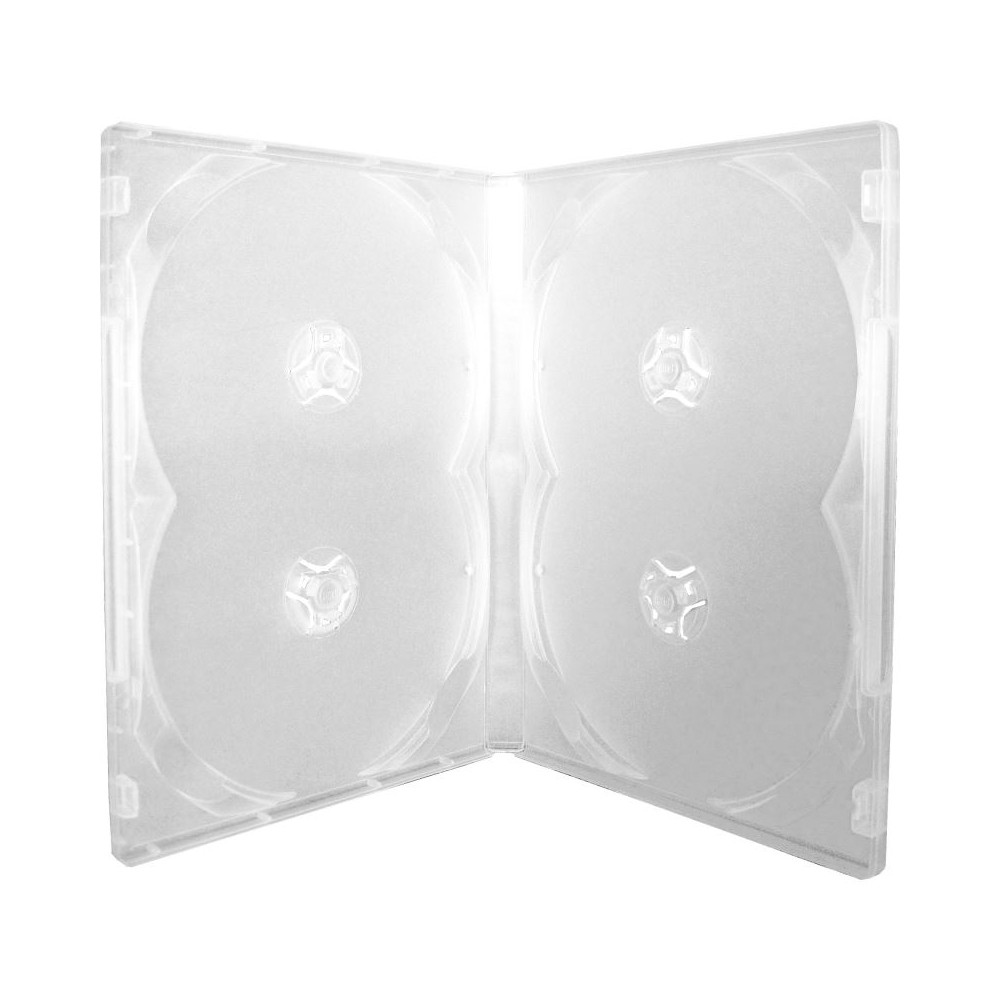 Carcasa pentru 4 DVD-uri transparenta, 14 mm - imagine 3
